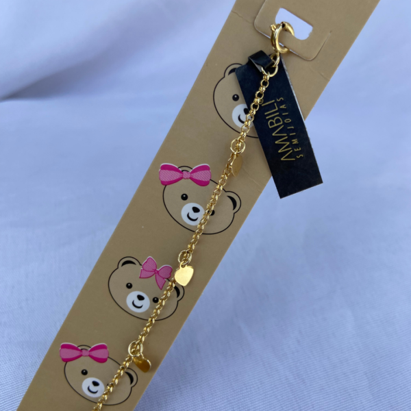 Pulseira corações infantil
