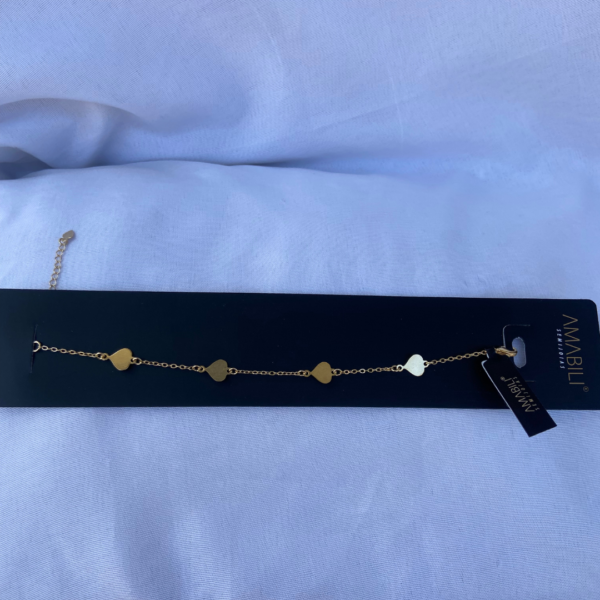 Pulseira lisa quatro corações - Image 2